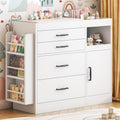 White 4 Drawer Baby Nursery Dresser with Changing Pad N556849