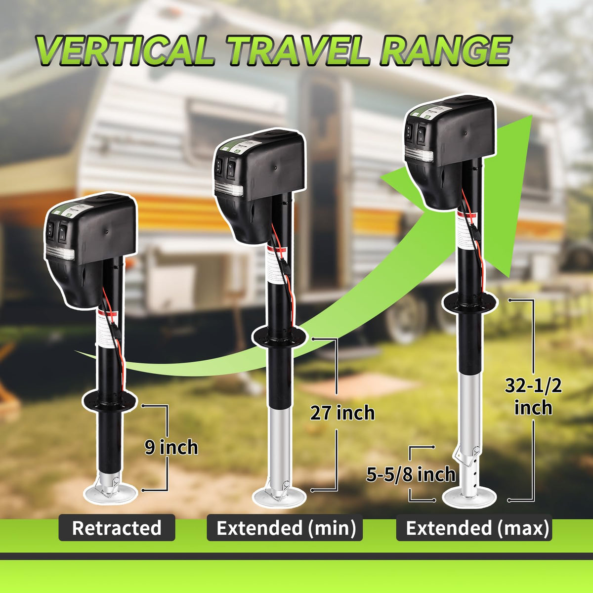 Electric A-Frame Trailer Jack 18" Lift K35043