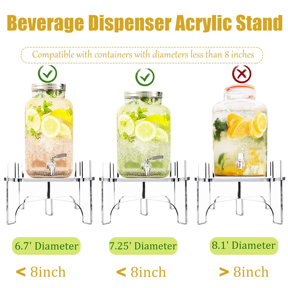 Acrylic Beverage Dispenser Stand E39769