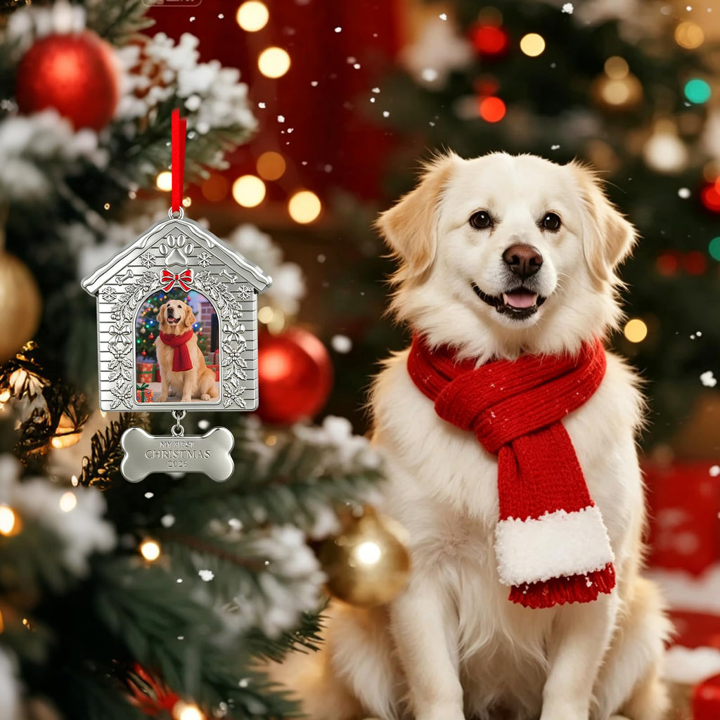 Dog First Christmas Ornament 2026 Metal Photo Frame R151375