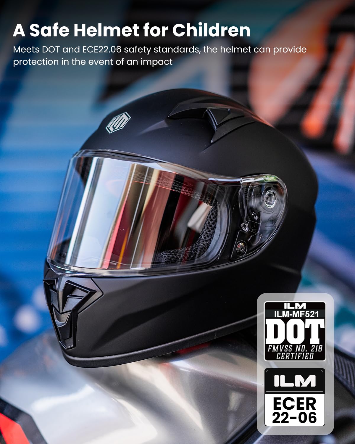 Kids Full Face Motorcycle Helmet T492983