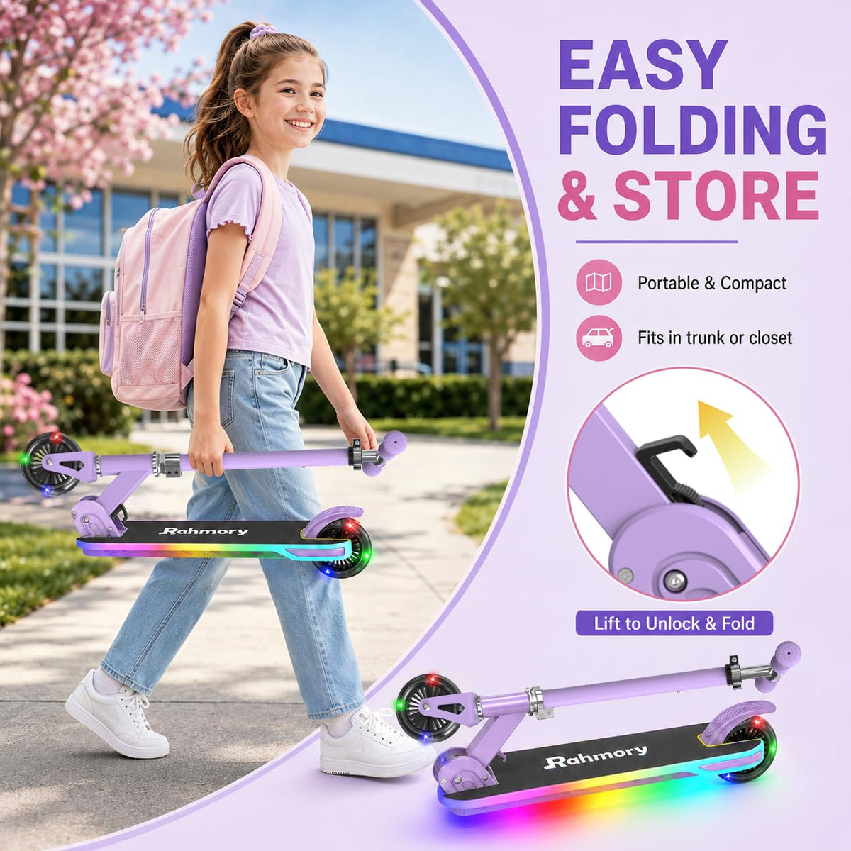 Light-Up 2 Wheel Kids Scooter K2812
