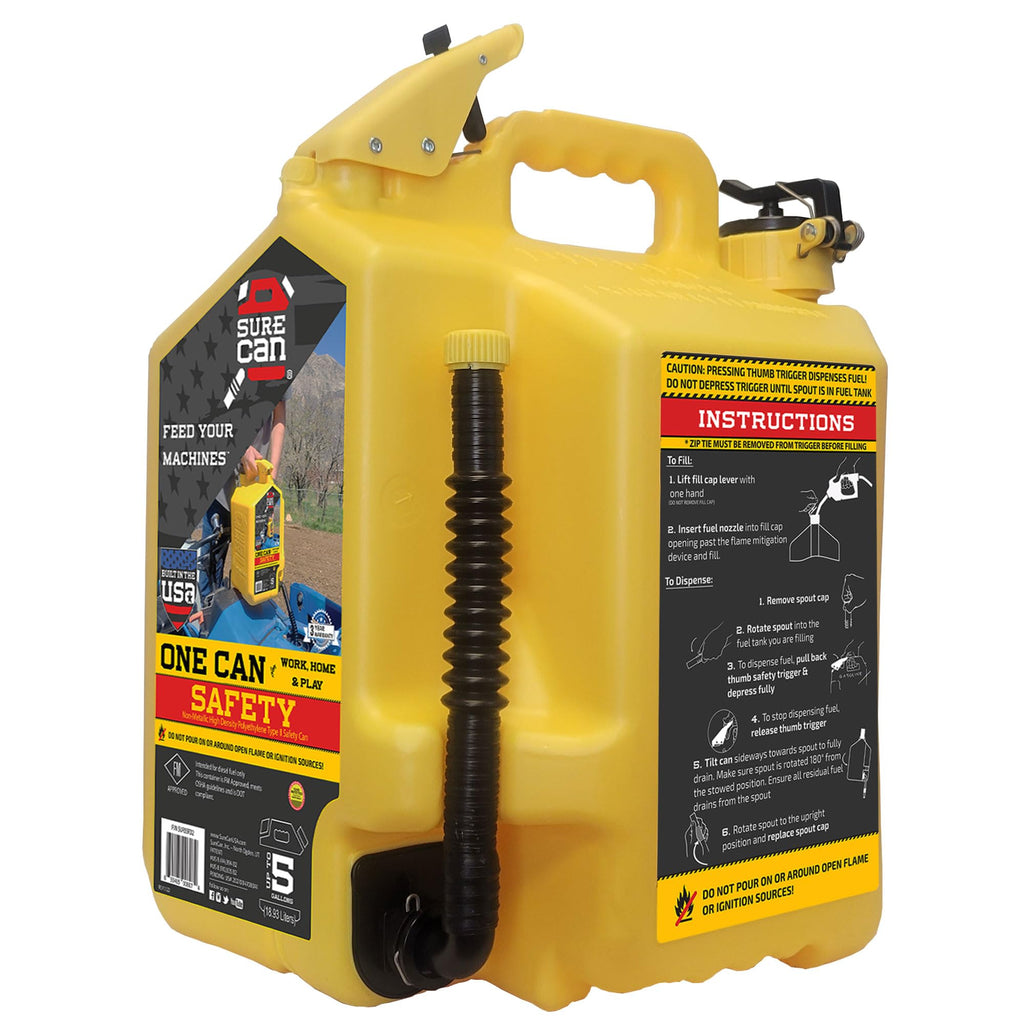 5 Gallon Self-Venting Safety Can with Rotating Spout F97535