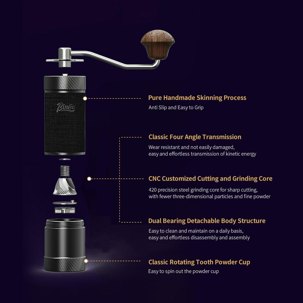 Manual Coffee Bean Grinder with Stainless Steel Conical Burr C935880