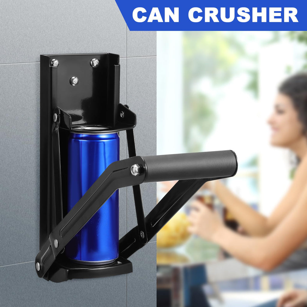Black Heavy Duty Wall Mounted Can Crusher K887