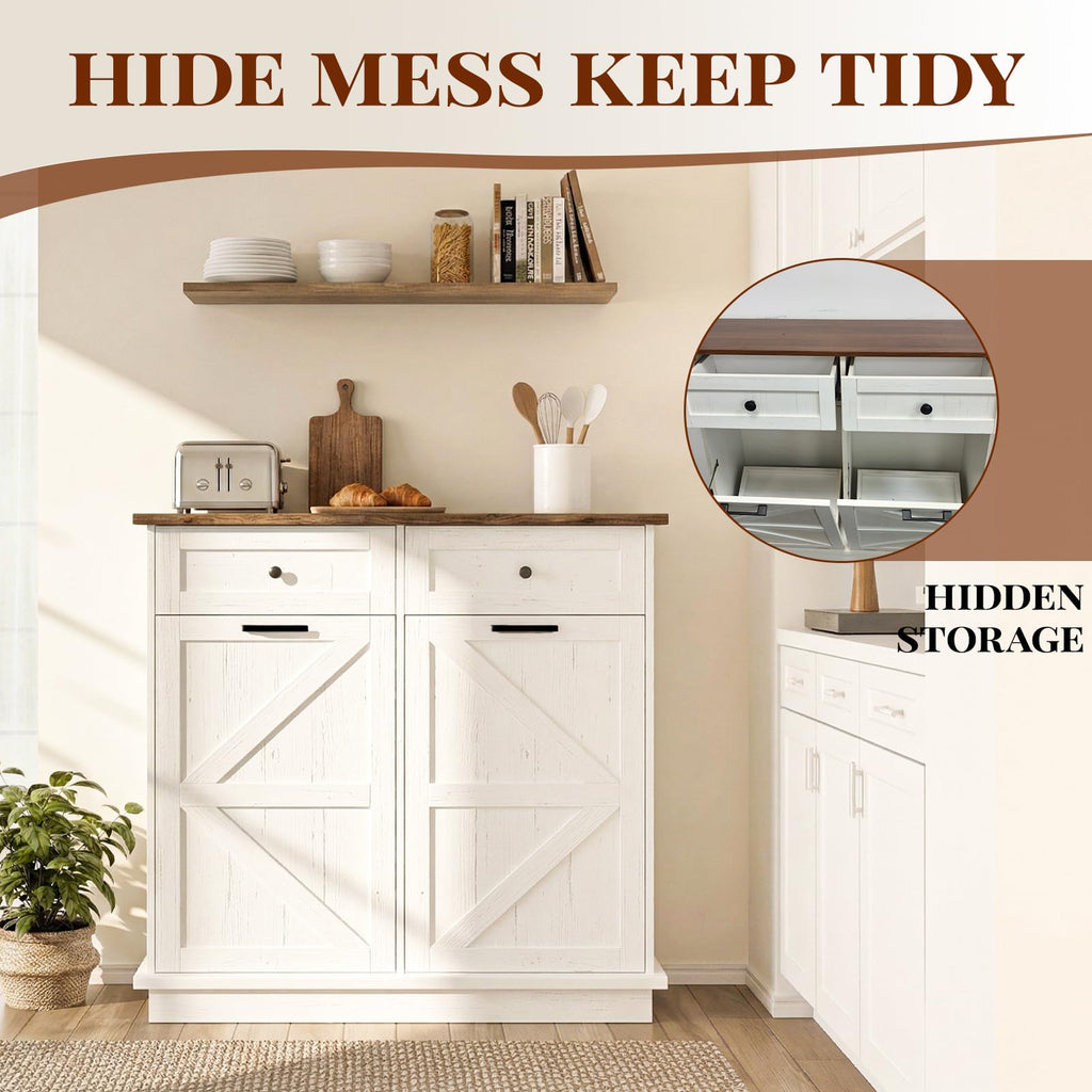 Double 10-Gal Tilt Out Trash Cabinet Z3110