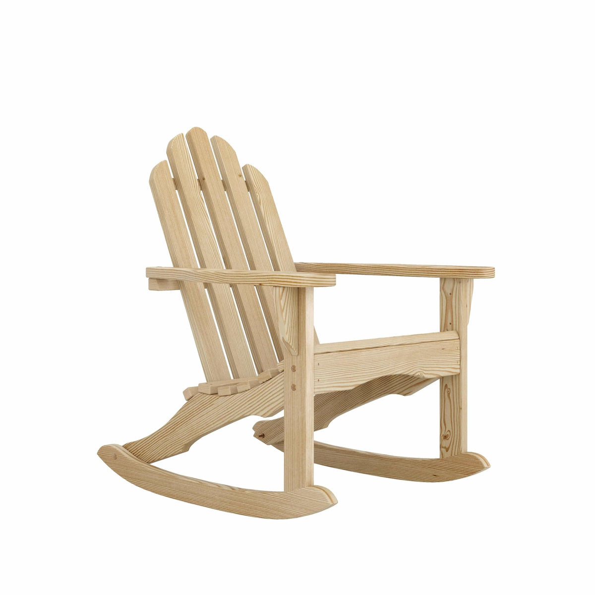 Unfinished Treated Pine Wood Outdoor Rocking Chair L83935