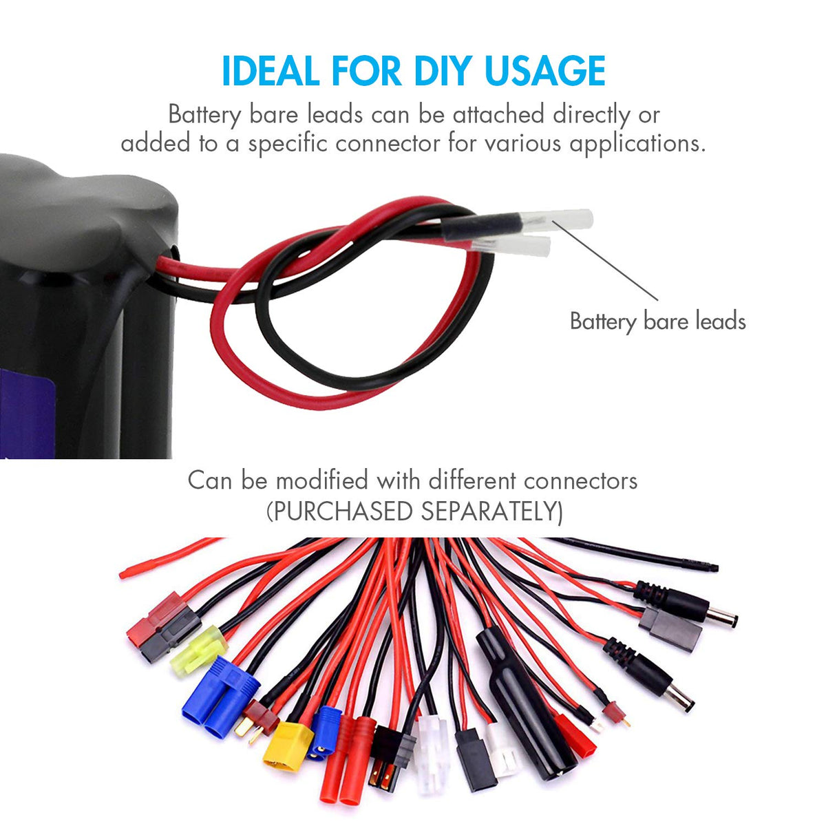 12V 2000mAh NiMH Rechargeable Battery Pack Y485