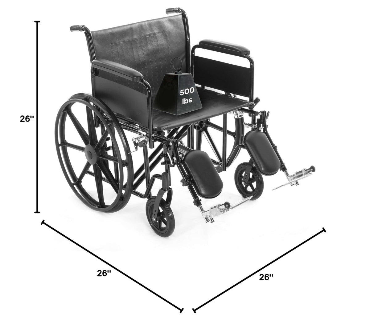 Heavy Duty Bariatric Wheelchair 700lb 28” Seat Width W247