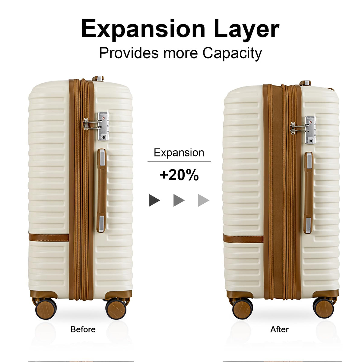 20 Inch Expandable Spinner Wheel Hard Shell Luggage Set with TSA Lock A694