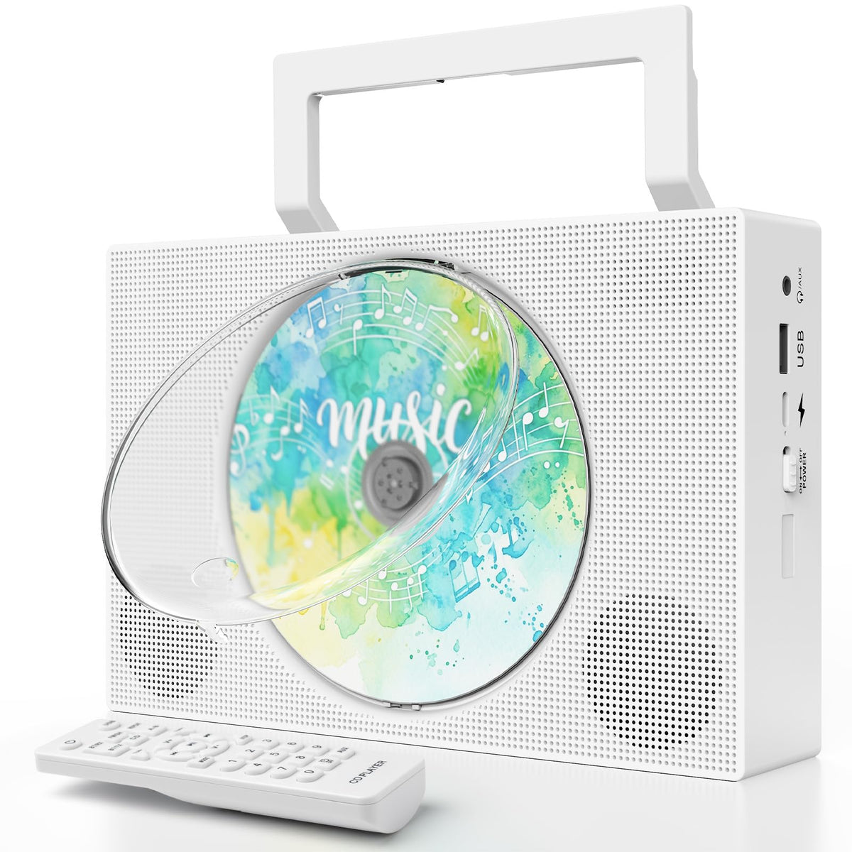 Portable CD Player with Bluetooth & Speakers E8473