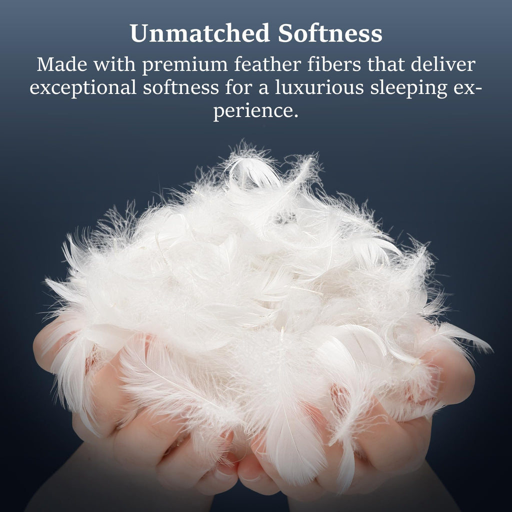 Goose Feather King Size Set of 2 Cotton Pillows A748958