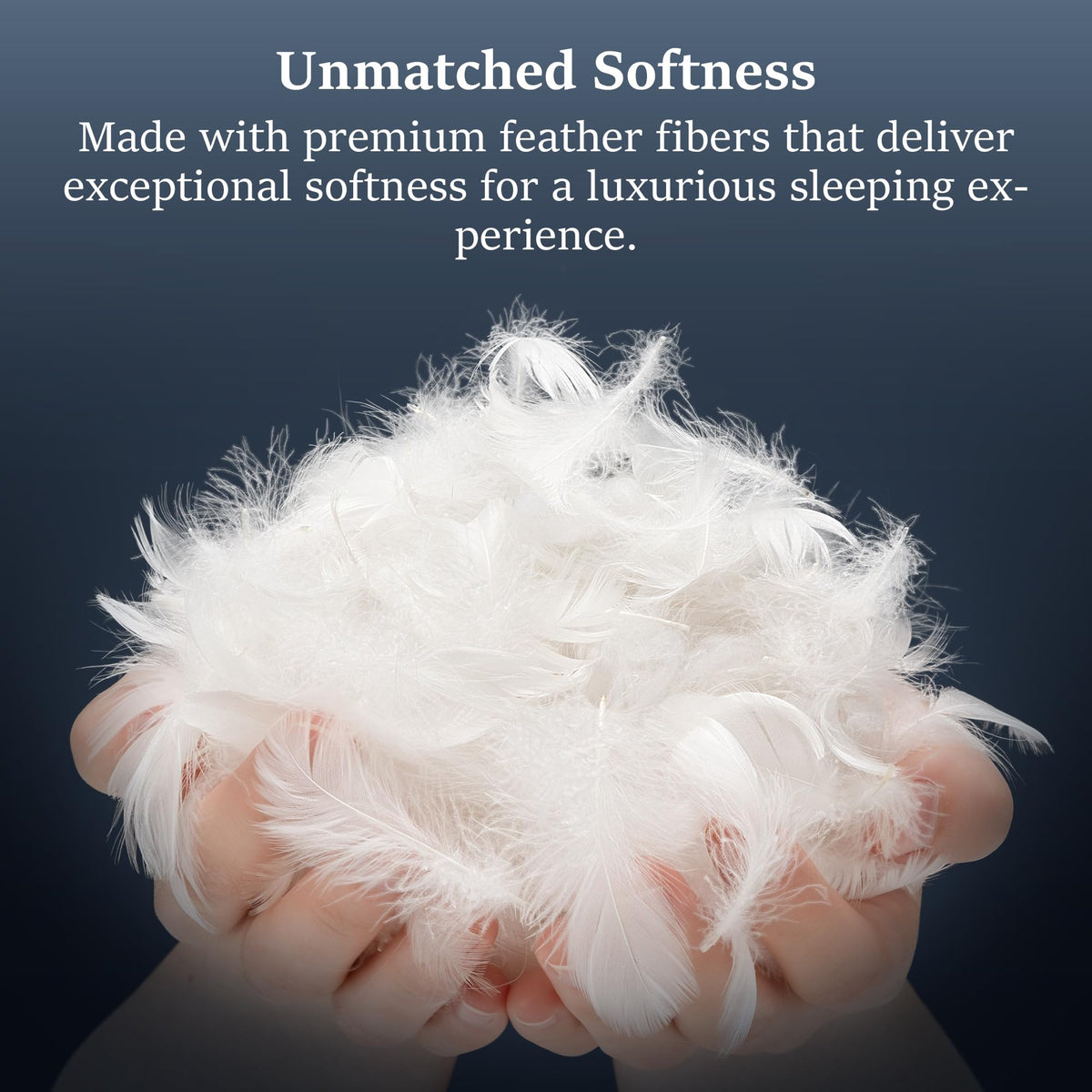 Goose Feather King Size Set of 2 Cotton Pillows A748958
