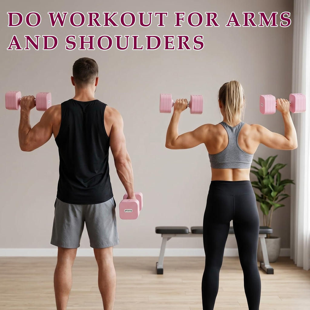 Adjustable Dumbbell Set 10LBS 20LBS 25LBS Set of 2 X91167