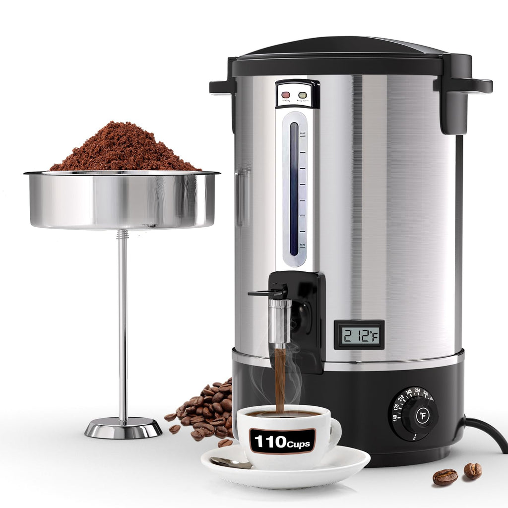 110-Cup Stainless Steel Commercial Coffee Urn X124320