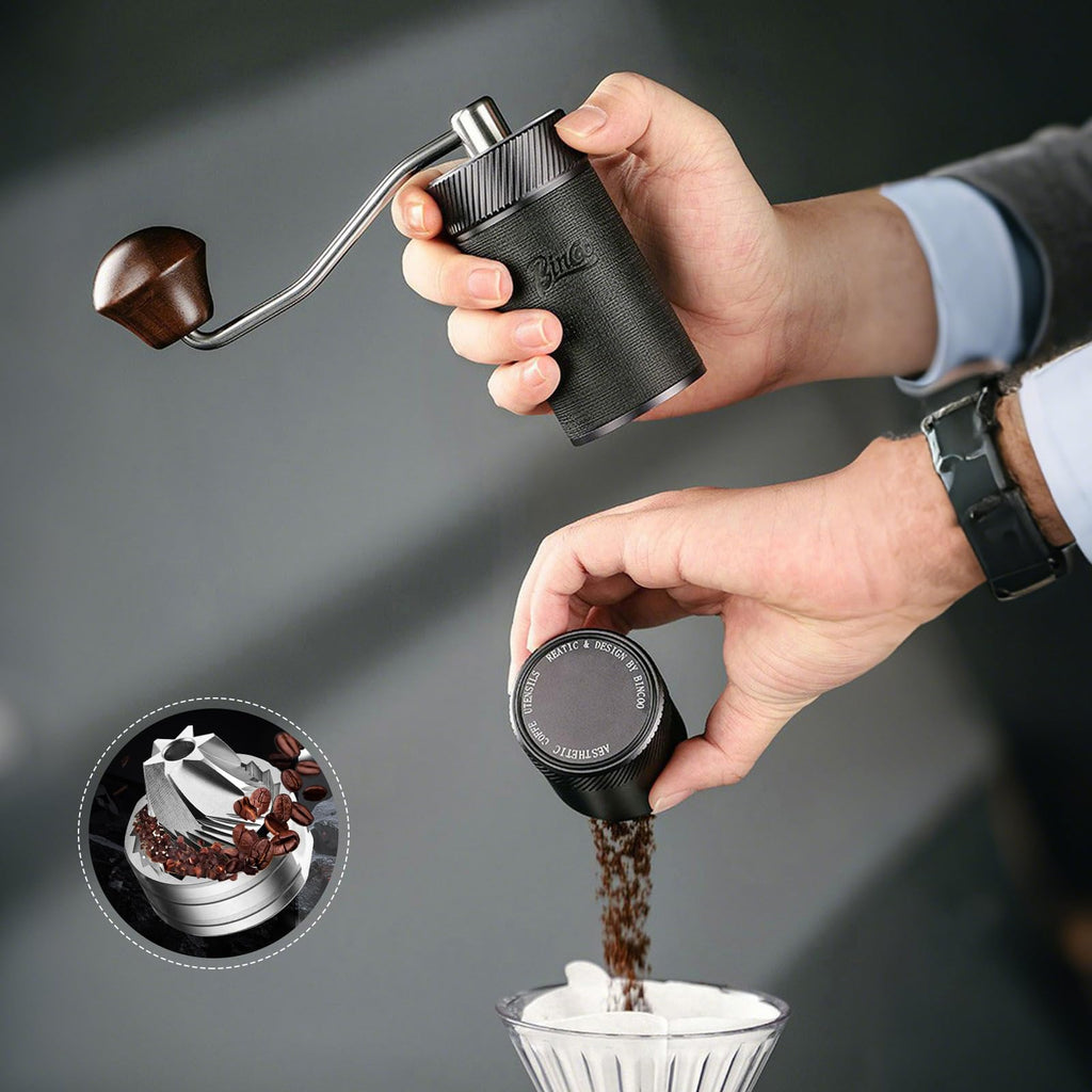 Manual Coffee Bean Grinder with Stainless Steel Conical Burr C935880