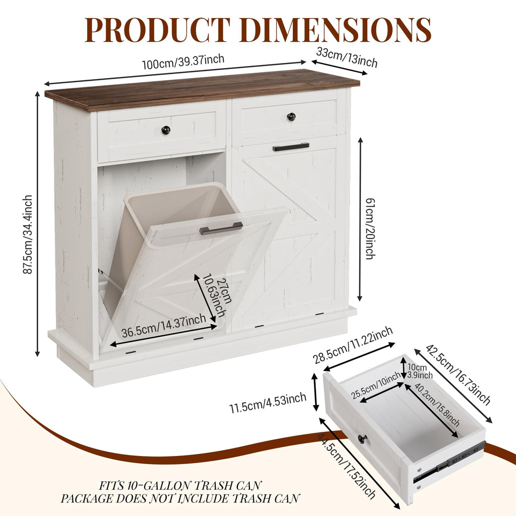 Double 10-Gal Tilt Out Trash Cabinet Z3110