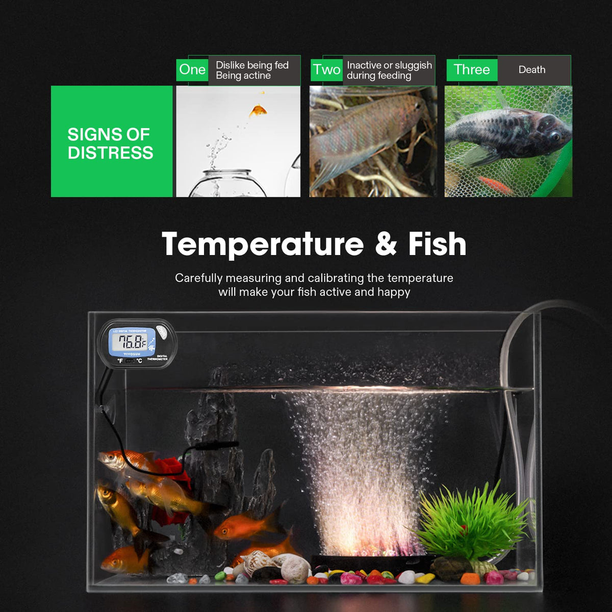 2-Pack LCD Digital Aquarium Thermometer Q78441
