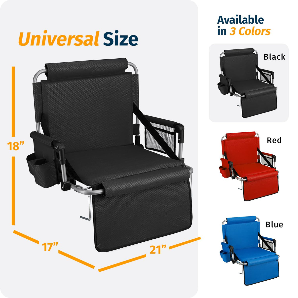 Folding Stadium Seats with Back Support and Armrests Y88651