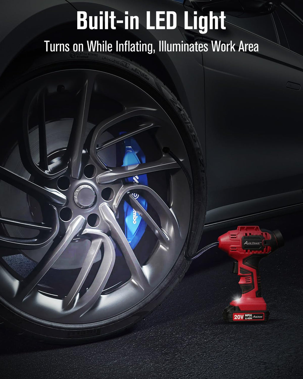 Cordless Tire Inflator Portable Air Compressor R25951