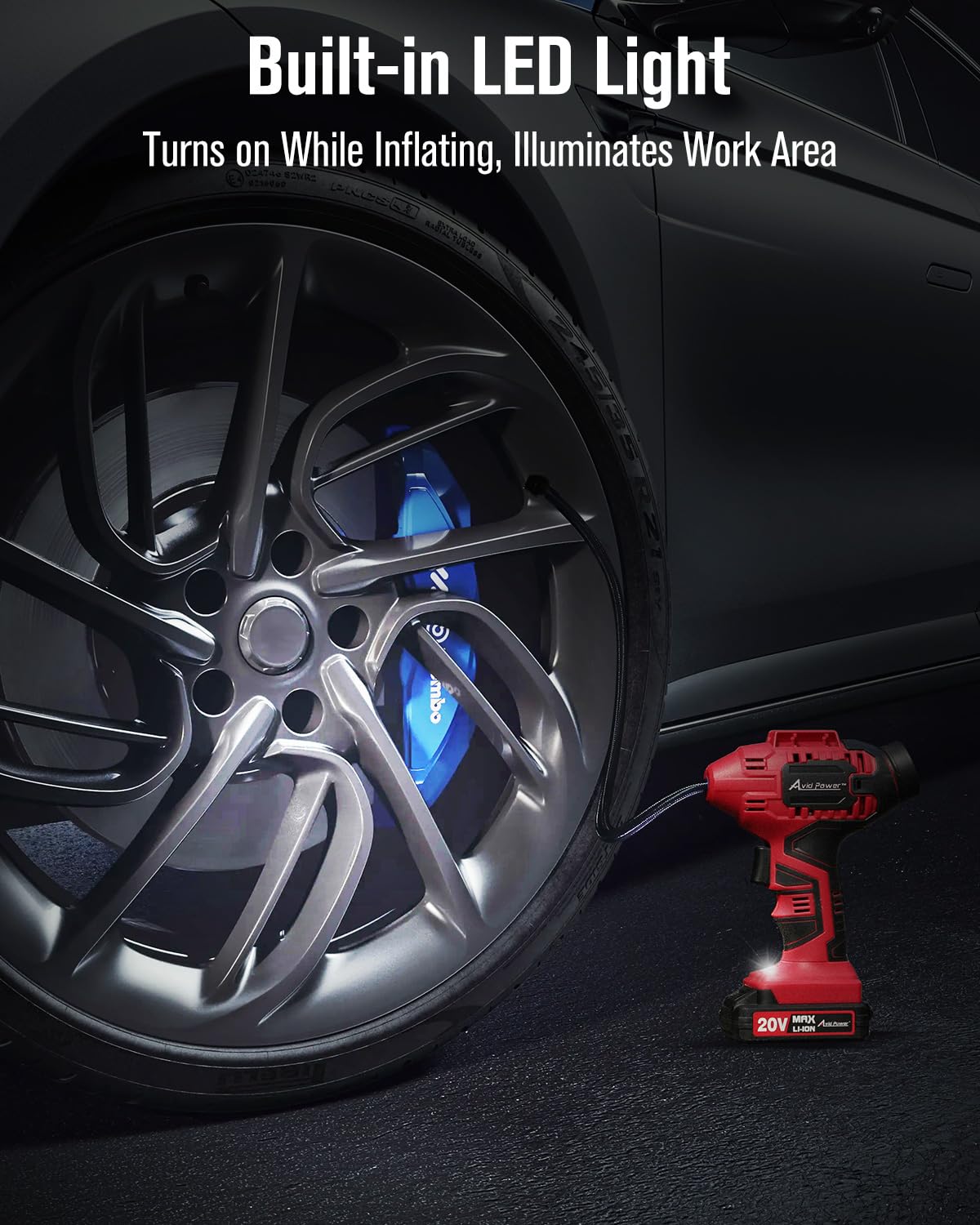 Cordless Tire Inflator Portable Air Compressor R25951