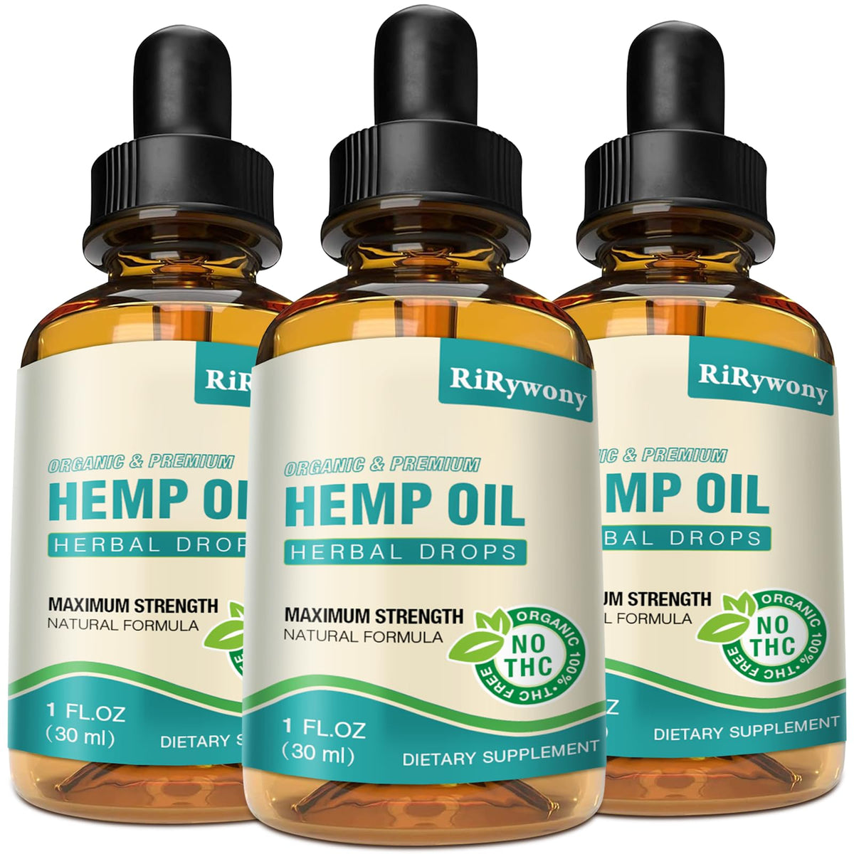 Organic Hemp Oil Drops 3-Pack M611
