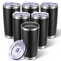 6 Pack 20oz Stainless Steel Insulated Tumbler with Lid L1803