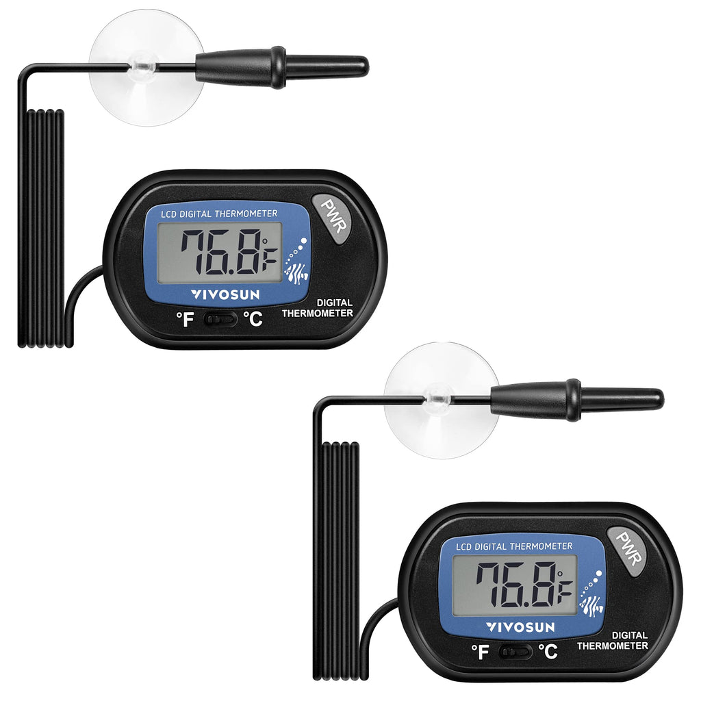 2-Pack LCD Digital Aquarium Thermometer Q78441