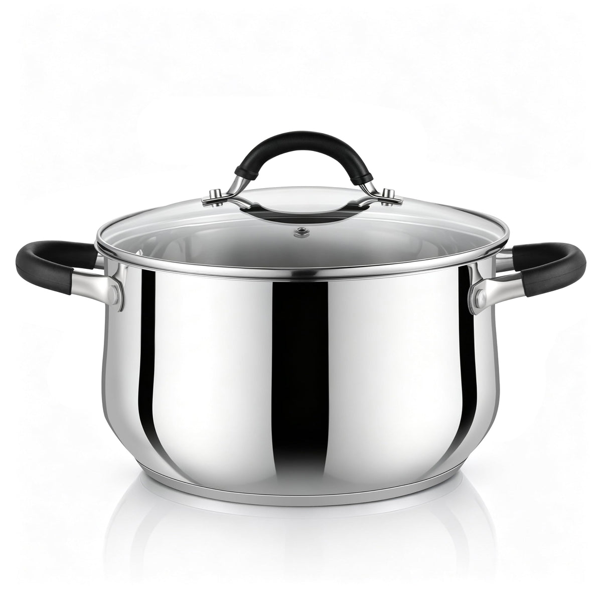 6 Quart Stainless Steel Induction Stock Pot with Lid F53171
