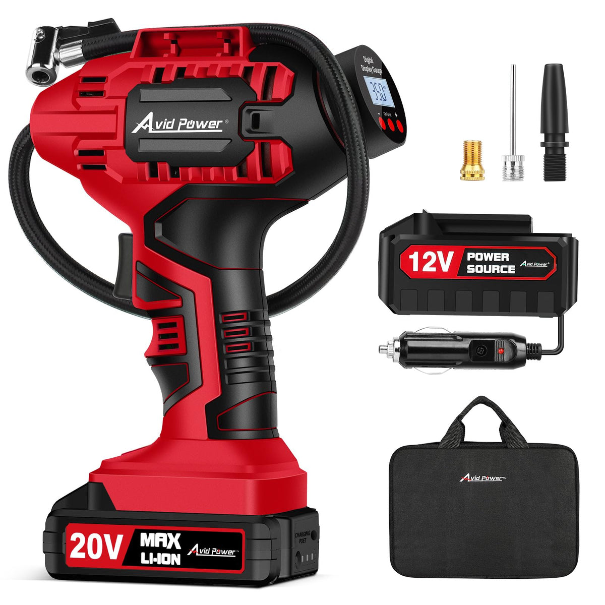 Cordless Tire Inflator Portable Air Compressor R25951