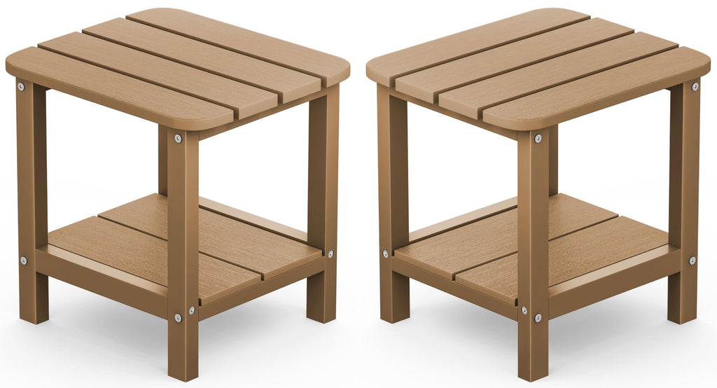 Brown Set of 2 Rectangular End Table T264166