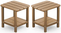 Brown Set of 2 Rectangular End Table T264166