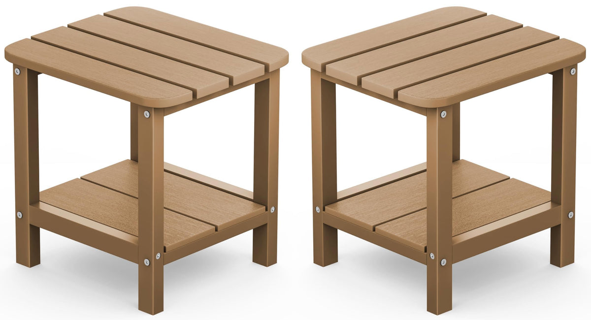 Brown Set of 2 Rectangular End Table T264166