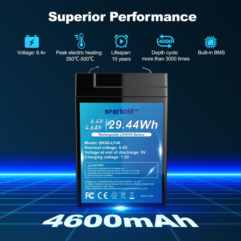 6.4V 4.6Ah LiFePO4 Battery C644
