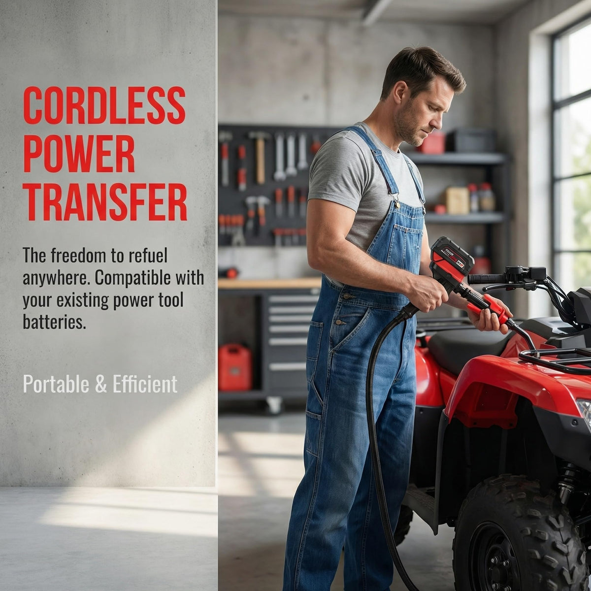 Cordless Battery Powered Fuel Transfer Pump 3.2 Gpm P3145