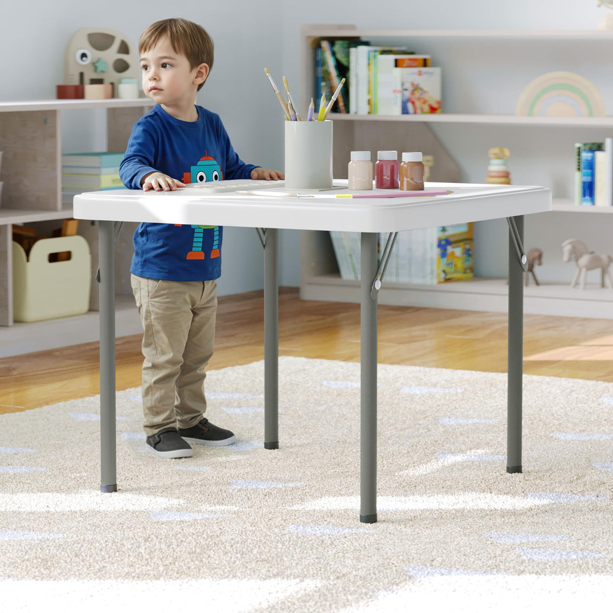 Kids 24x24 in Plastic Locking Folding Table R724
