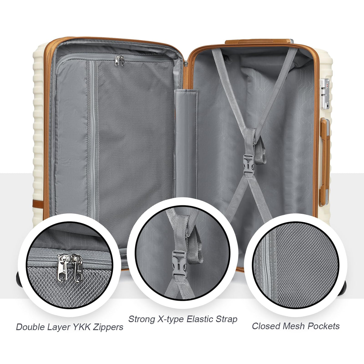 20 Inch Expandable Spinner Wheel Hard Shell Luggage Set with TSA Lock A694