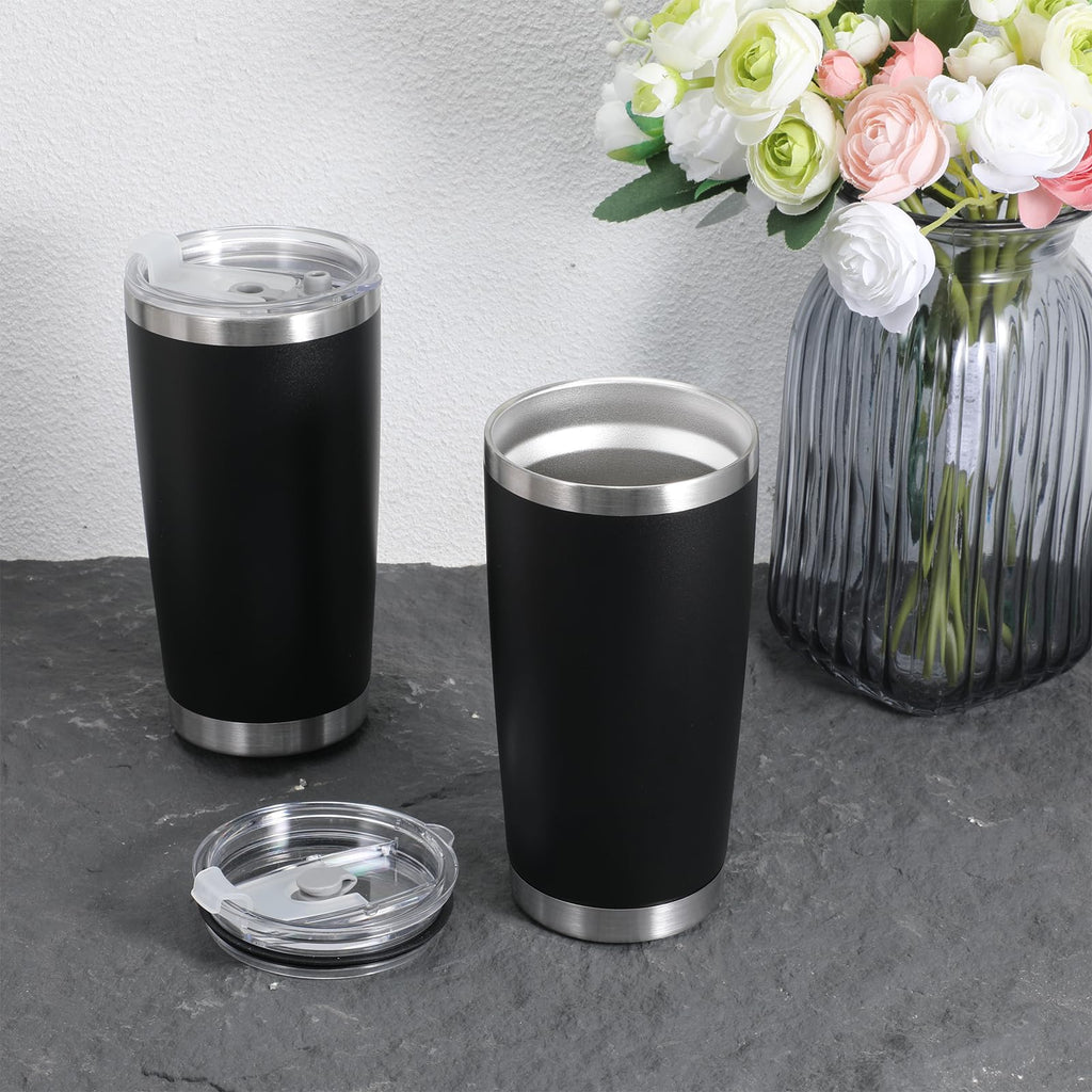 6 Pack 20oz Stainless Steel Insulated Tumbler with Lid L1803