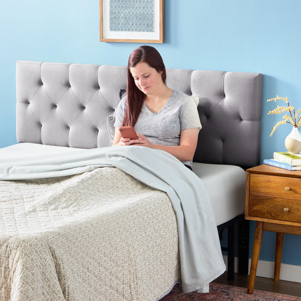 Stone Queen Size Upholstered Headboard K208