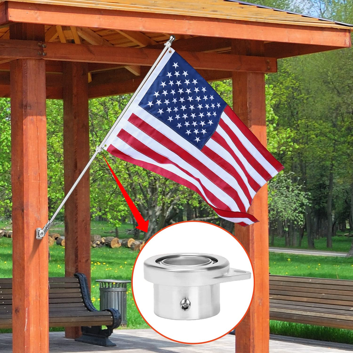 6 FT Stainless Steel Flag Pole O6786