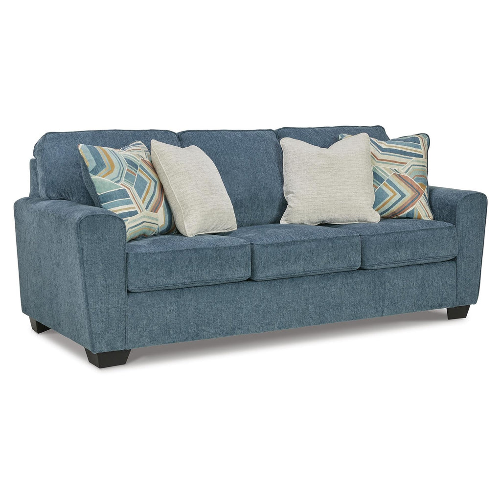 Blue Chenille 3 Seater Couch O37937