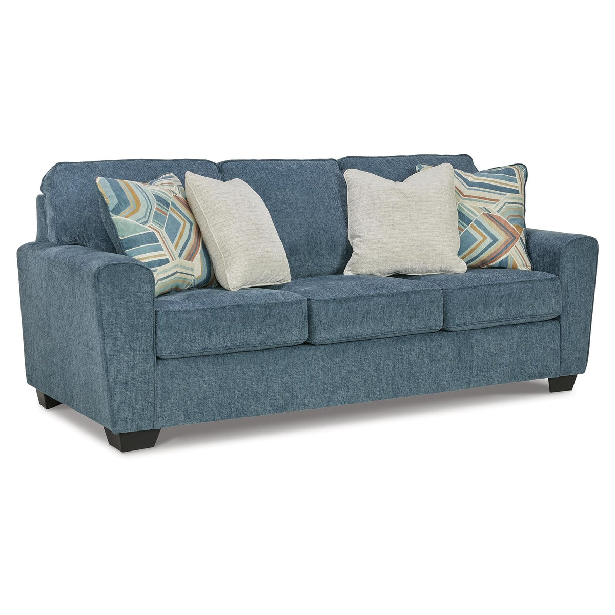 Blue Chenille 3 Seater Couch O37937