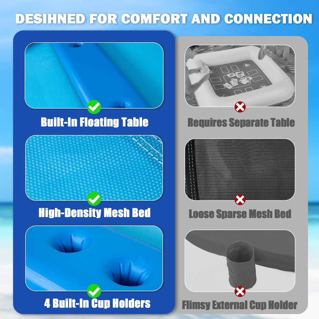 Inflatable Water Hammock with Cup Holders V109