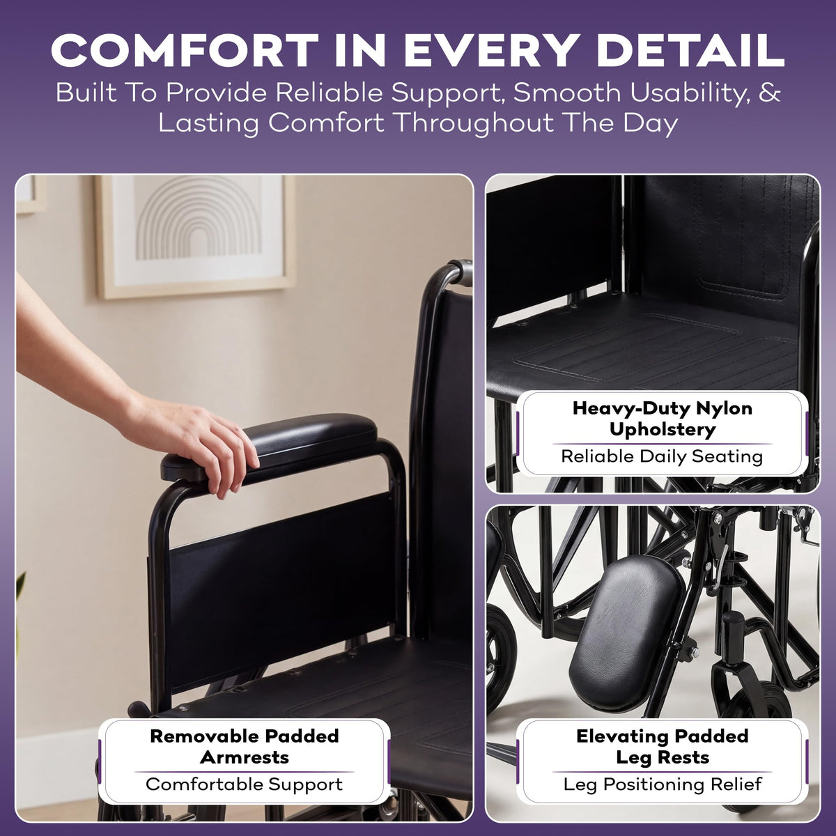 Heavy Duty Bariatric Wheelchair 700lb 28” Seat Width W247