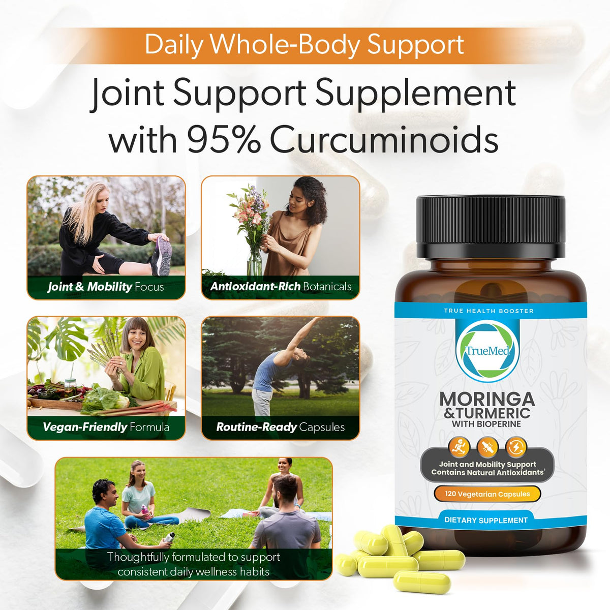 Moringa Turmeric Bioperine Supplement 120CT P26547