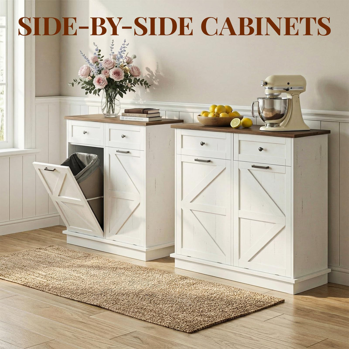 Double 10-Gal Tilt Out Trash Cabinet Z3110