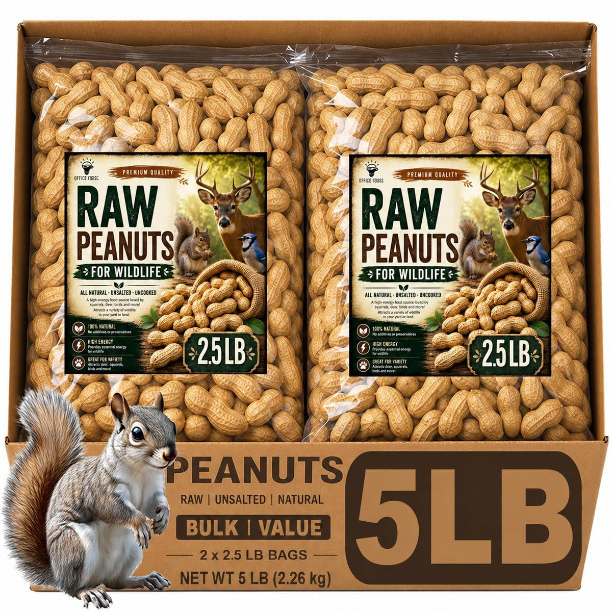 Unsalted Raw Peanuts in Shell 5 LB N784973