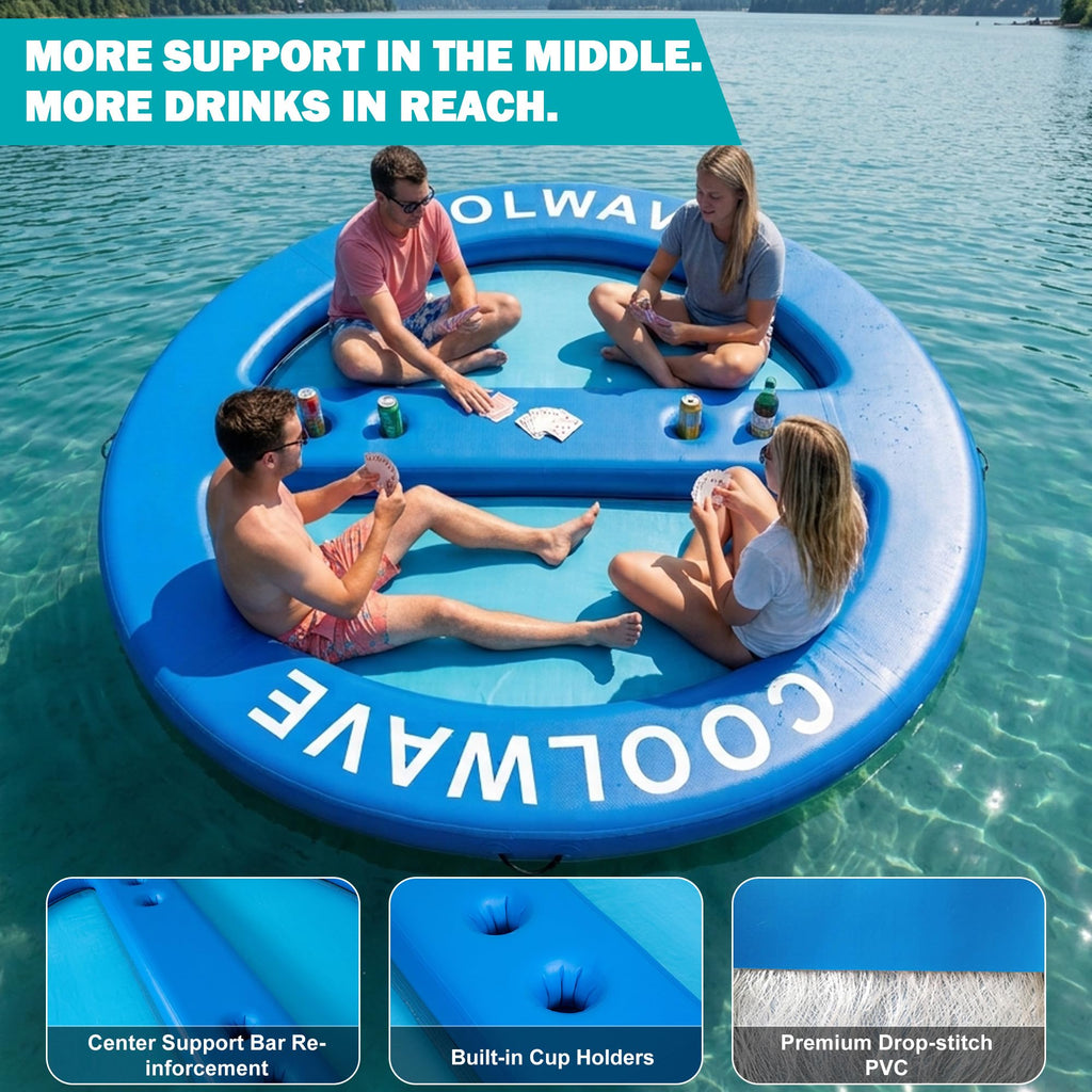 Inflatable Water Hammock with Cup Holders V109