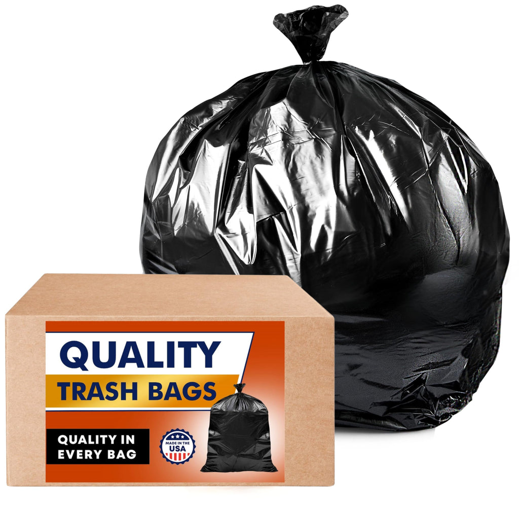 55 Gallon 3 Mil Black Contractor Garbage Bags F65642