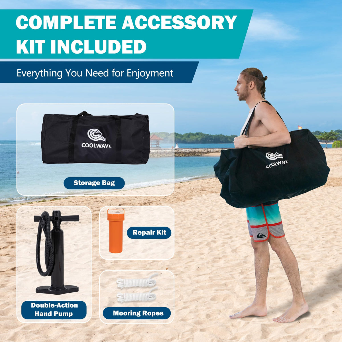 Inflatable Water Hammock with Cup Holders V109